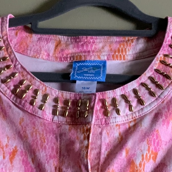 LARA LANE COLOR BLOCK JACKET SIZE 16W NWT - Picture 2 of 5